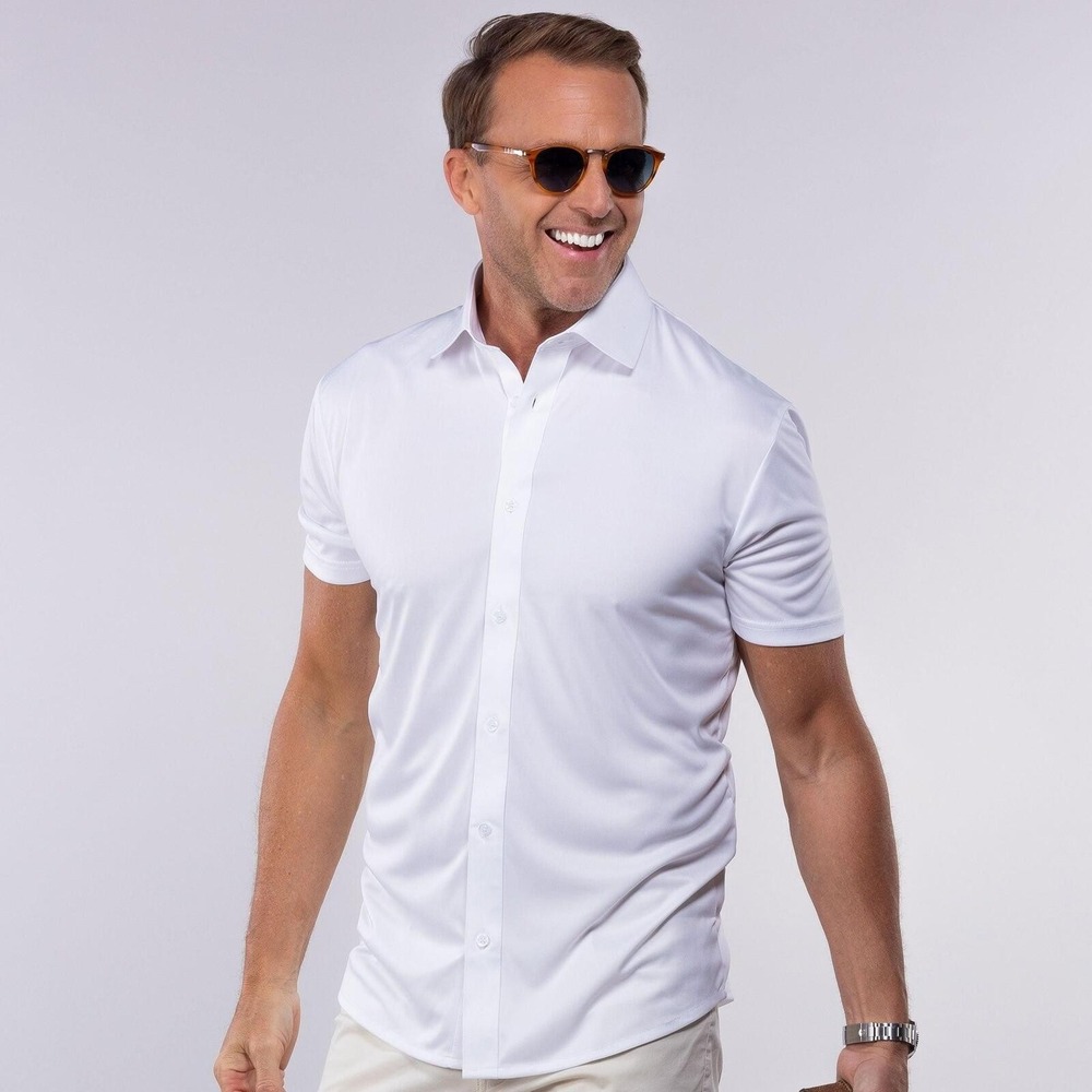 Collars & Co. NWOT Quattro Flex Short Sleeve Button Down - Size 2XL